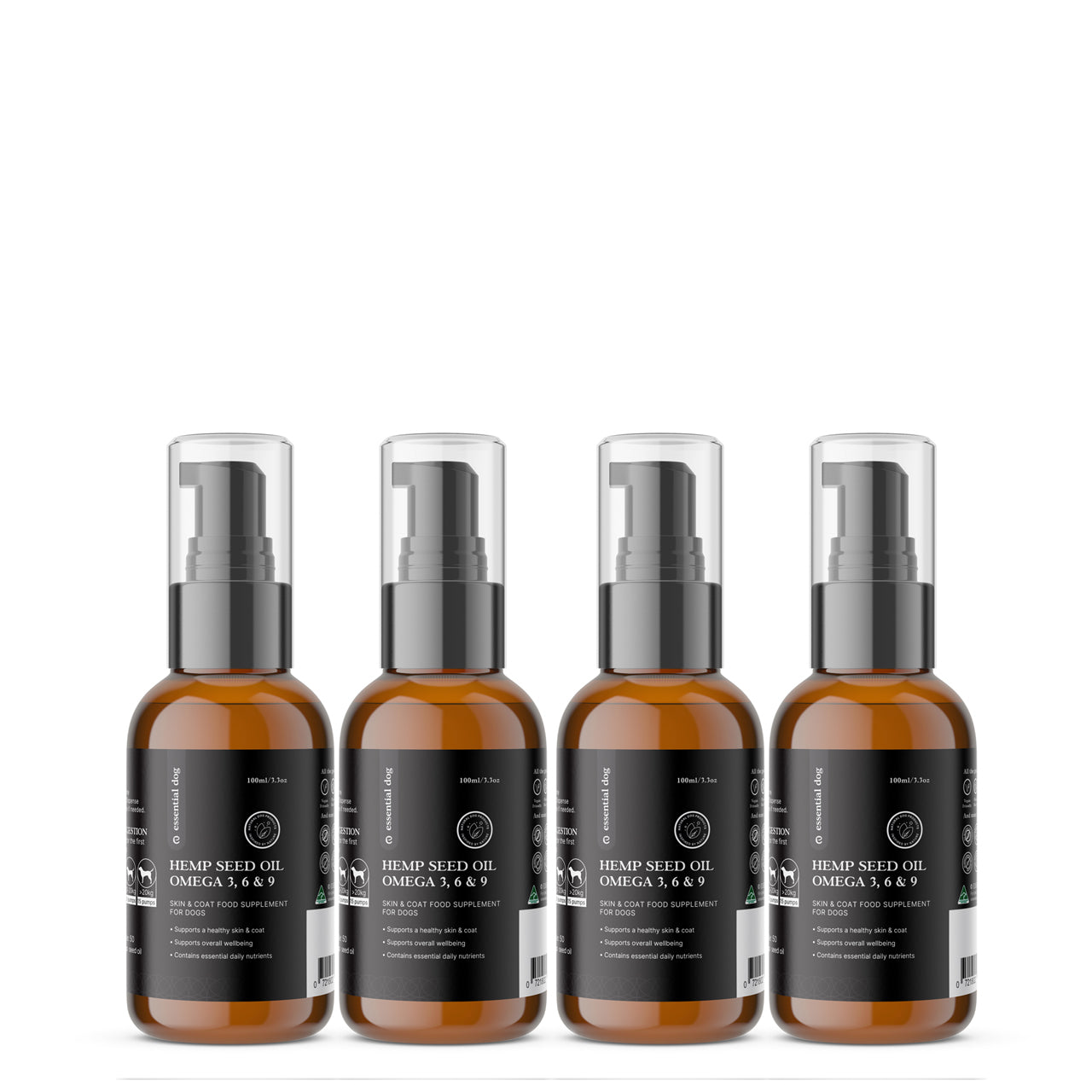 100% Raw Hemp Seed Oil: Skin, Coat and Stress Formula (Food Supplement) - Smooch & Scratch