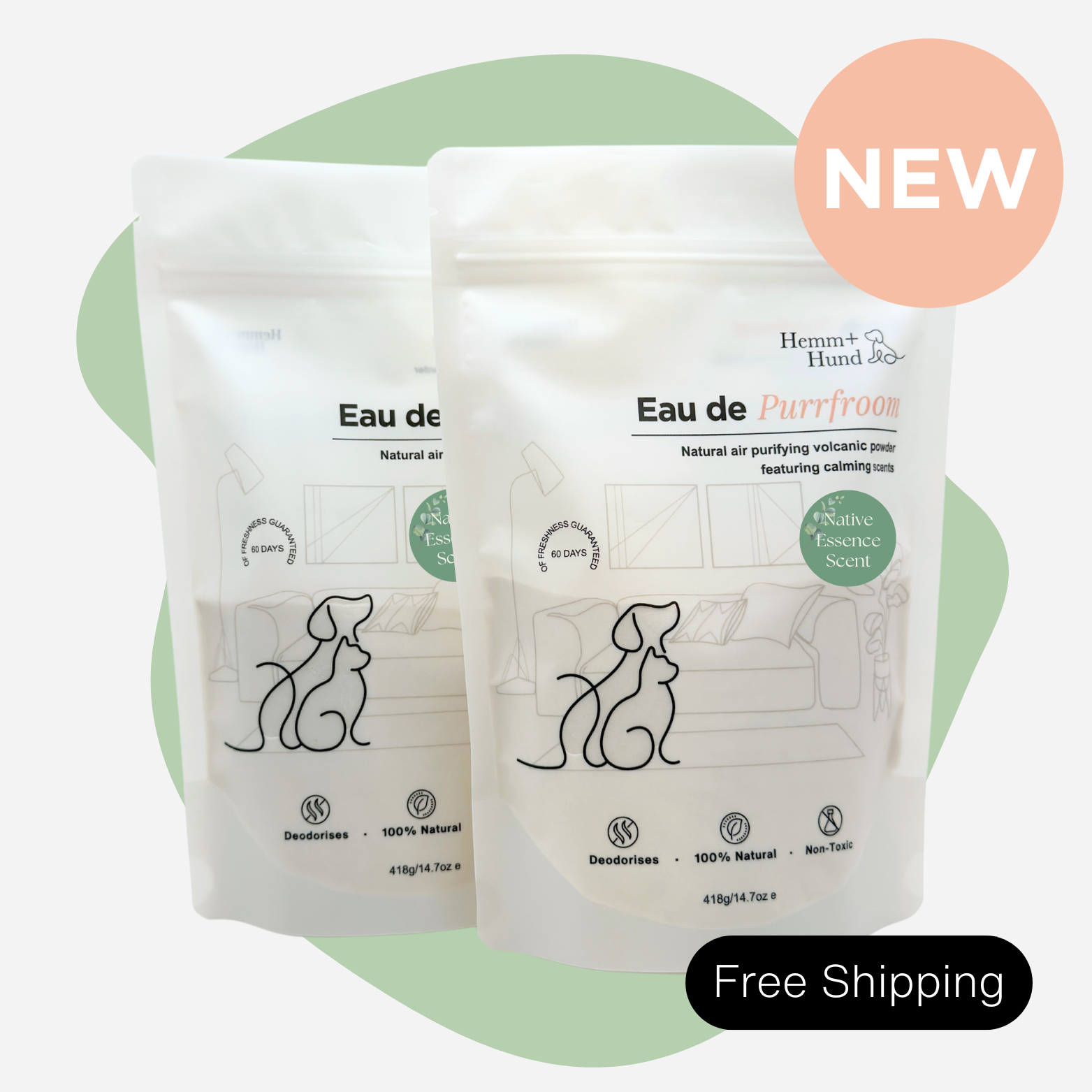 Eau de Purrfroom - Twin Pack - NEW Native Essence Scent - Smooch & Scratch