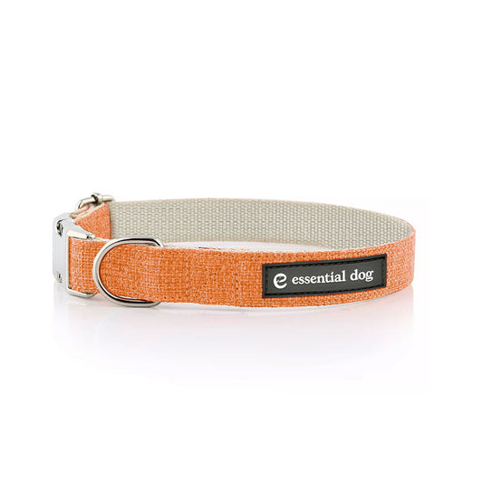 Organic Hemp & Cotton Dog Collar - Orange Burst - Smooch & Scratch