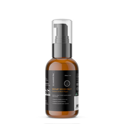 100% Raw Hemp Seed Oil: Turmeric and Black Pepper (Food Supplement) - Smooch & Scratch