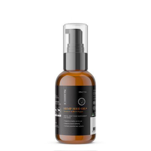 100% Raw Hemp Seed Oil: Turmeric and Black Pepper (Food Supplement) - Smooch & Scratch