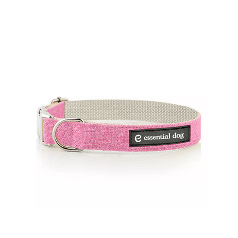 Organic Hemp & Cotton Dog Collar - Pretty in Pink - Smooch & Scratch