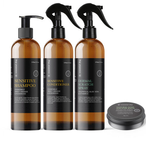 Sensitive Pack 3: Shampoo, Conditioner, Balm & Dermal Scratch Spray - Smooch & Scratch