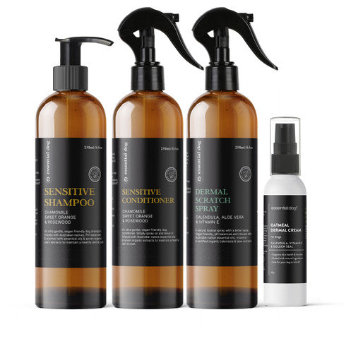 Sensitive Pack 4: Shampoo, Conditioner, Dermal Scratch Spray & Cream - Smooch & Scratch